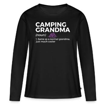 Camping Camping Camping-car - T-shirt manches longues Premium bio Femme - noir - Devant - Julia (174cm)