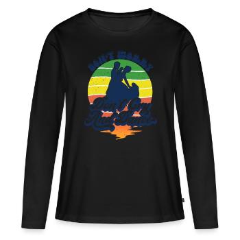 Don't worry don't cry and dance for dancing lovers - Women's Premium Organic Long Sleeve Shirt - black - Front - Julia (174cm)
