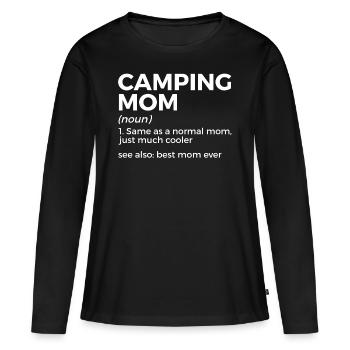 Camping Camping Camping-car - T-shirt manches longues Premium bio Femme - noir - Devant - Julia (174cm)