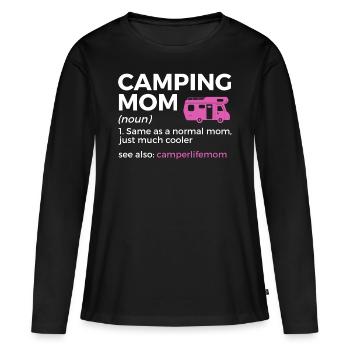 Camping Camping Camping-car - T-shirt manches longues Premium bio Femme - noir - Devant - Julia (174cm)