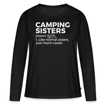 Camping Camping Camping-car - T-shirt manches longues Premium bio Femme - noir - Devant - Julia (174cm)