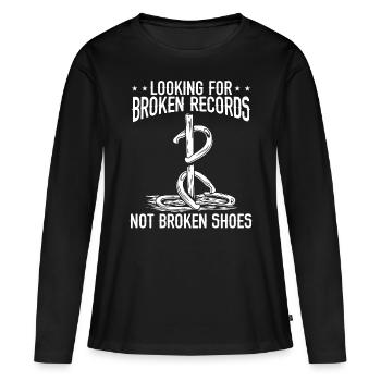 Horseshoe Pitching Game Broken Records Tosser - Frauen Premium Bio Langarmshirt - Schwarz - Vorne - Julia (174cm)