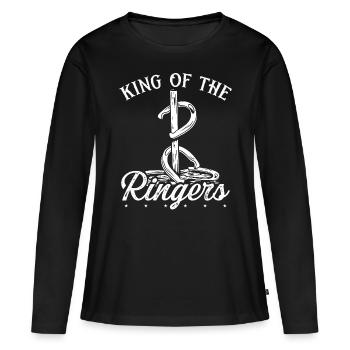 Horseshoe Pitching Game King of the Ringers Tosser - Frauen Premium Bio Langarmshirt - Schwarz - Vorne - Julia (174cm)