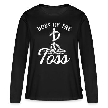 Horseshoe Pitching Game Boss of the Toss Tosser - Women's Premium Organic Long Sleeve Shirt - black - Front - Julia (174cm)