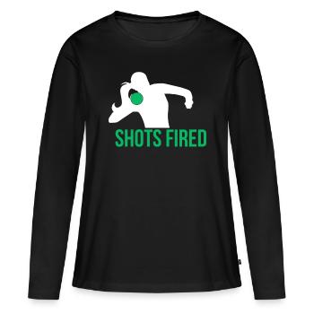 Shots Fired Shirt Shot Put Gift - Women's Premium Organic Long Sleeve Shirt - black - Front - Julia (174cm)