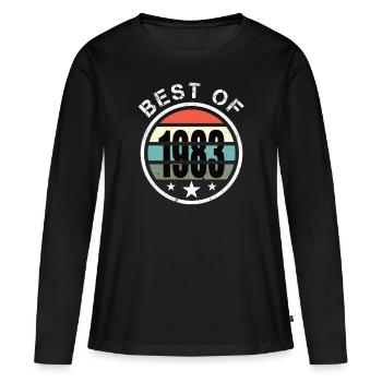 40th birthday born 1983 Best of 1983 - Women's Premium Organic Long Sleeve Shirt - black - Front - Julia (174cm)
