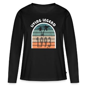 30. Geburtstag Living Legend 1993 Jahrgang 1993 - Frauen Premium Bio Langarmshirt - Schwarz - Vorne - Julia (174cm)
