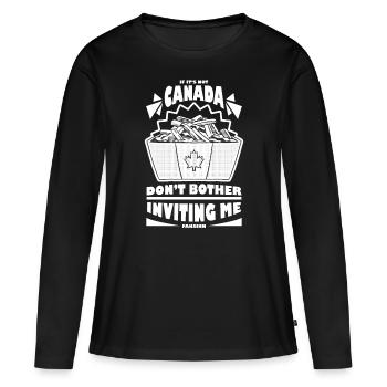 Canada - T-shirt manches longues Premium bio Femme - noir - Devant - Julia (174cm)
