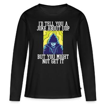Cybersecurity - IT-Sicherheit Informatiker - Frauen Premium Bio Langarmshirt - Schwarz - Vorne - Julia (174cm)
