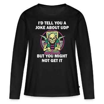 Cybersecurity - IT-Sicherheit Informatiker - Frauen Premium Bio Langarmshirt - Schwarz - Vorne - Julia (174cm)