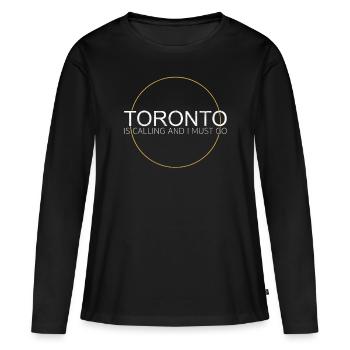 Citation de Toronto - T-shirt manches longues Premium bio Femme - noir - Devant - Julia (174cm)
