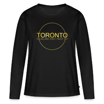 Citation de Toronto - T-shirt manches longues Premium bio Femme - noir - Devant - Julia (174cm)