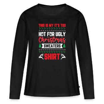 Tun Oder Nicht, Es Gibt Keinen Versuch - Frauen Premium Bio Langarmshirt - Schwarz - Vorne - Julia (174cm)