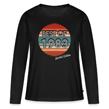 40th birthday born 1983 Best of 1983 - Women's Premium Organic Long Sleeve Shirt - black - Front - Julia (174cm)