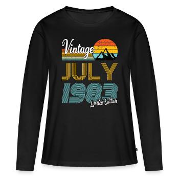 40th birthday Born 1983 July Limited Edition - Women's Premium Organic Long Sleeve Shirt - black - Front - Julia (174cm)