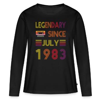40th birthday Legendary Since July born 1983 - Women's Premium Organic Long Sleeve Shirt - black - Front - Julia (174cm)
