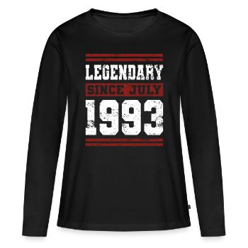 30e anniversaire de Legendary Since July né en 1993 - T-shirt manches longues Premium bio Femme - noir - Devant - Julia (174cm)
