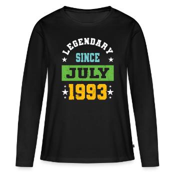 30e anniversaire de Legendary Since July né en 1993 - T-shirt manches longues Premium bio Femme - noir - Devant - Julia (174cm)