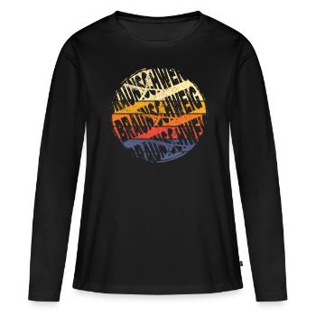 Braunschweig Germany City Vintage Retro - Women's Premium Organic Long Sleeve Shirt - black - Front - Julia (174cm)