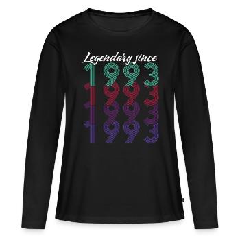 30th Birthday Vintage 1993 Legendary Since 1993 - Women's Premium Organic Long Sleeve Shirt - black - Front - Julia (174cm)