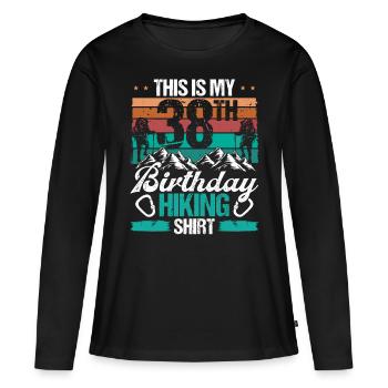 38 Year Old Hiking Men Mountain Climbing Nature - Frauen Premium Bio Langarmshirt - Schwarz - Vorne - Julia (174cm)