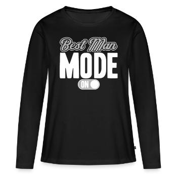 Best Man Fashion On - Women's Premium Organic Long Sleeve Shirt - black - Front - Julia (174cm)