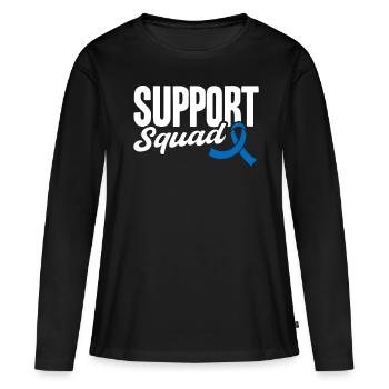 Support Squad - Frauen Premium Bio Langarmshirt - Schwarz - Vorne - Julia (174cm)
