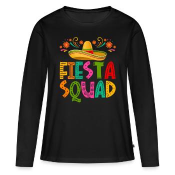Équipe Cinco De Mayo Fiesta - T-shirt manches longues Premium bio Femme - noir - Devant - Julia (174cm)