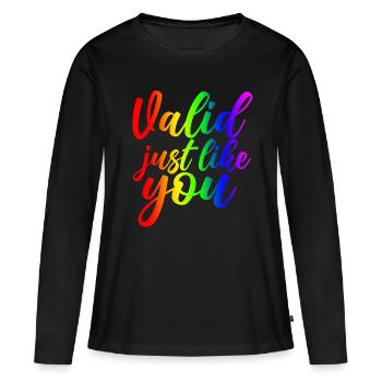 Valid Just Like You 4 - Frauen Premium Bio Langarmshirt - Schwarz - Vorne - Julia (174cm)