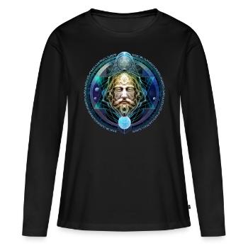 Maschinen-Elf-Entität aus höherer Dimension - Frauen Premium Bio Langarmshirt - Schwarz - Vorne - Julia (174cm)