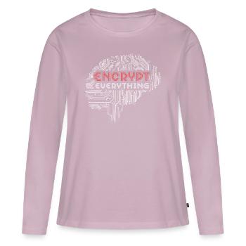 Verschlüsseln Sie Alles Computerprogrammierer Tech - Frauen Premium Bio Langarmshirt - Altrosa - Vorne - Julia (174cm)