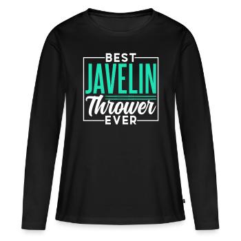 Meilleur lanceur de javelot de tous les temps Lancer de javelot - T-shirt manches longues Premium bio Femme - noir - Devant - Julia (174cm)