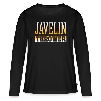 Lanceur de javelot Lancer de javelot Lancer de javelot Lancer de javelot Javelot - T-shirt manches longues Premium bio Femme - noir - Devant - Julia (174cm)