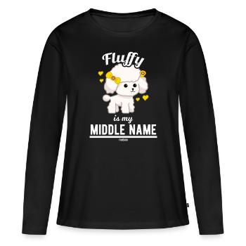 cute cute baby dog - Women's Premium Organic Long Sleeve Shirt - black - Front - Julia (174cm)