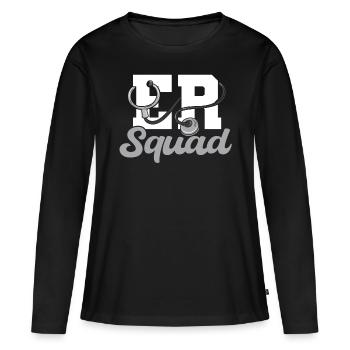 Her Squad Emergency Squad - Frauen Premium Bio Langarmshirt - Schwarz - Vorne - Julia (174cm)