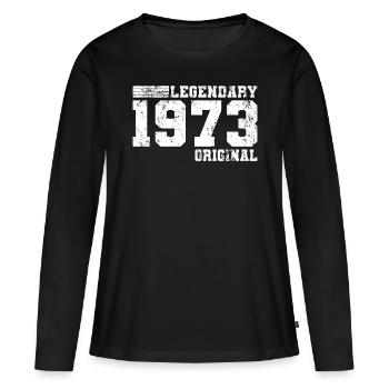 50. Geburtstag Legendary 1973 Original - Frauen Premium Bio Langarmshirt - Schwarz - Vorne - Julia (174cm)