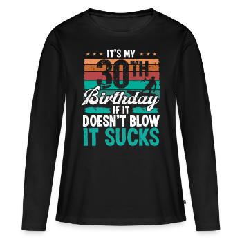 30 Year Old Kitesurfer Funny Kiteboarder Humor - Frauen Premium Bio Langarmshirt - Schwarz - Vorne - Julia (174cm)