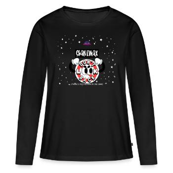 Conception de t-shirt illustrée Ne regardez pas en arrière - T-shirt manches longues Premium bio Femme - noir - Devant - Julia (174cm)