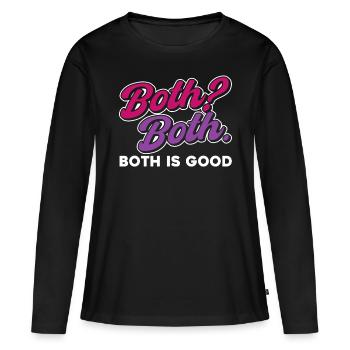 Bi Pride Bisexuel - T-shirt manches longues Premium bio Femme - noir - Devant - Julia (174cm)