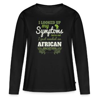 Je dois aller en Afrique - T-shirt manches longues Premium bio Femme - noir - Devant - Julia (174cm)