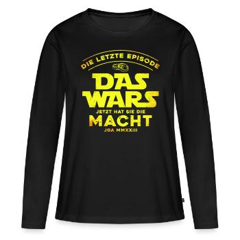 Das Wars Jetzt Hat sie die Macht - Frauen Premium Bio Langarmshirt - Schwarz - Vorne - Julia (174cm)