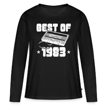 40th birthday born 1983 Best of 1983 - Women's Premium Organic Long Sleeve Shirt - black - Front - Julia (174cm)