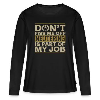 Vétérinaire Don’t Piss Me Vet Étudiant vétérinaire - T-shirt manches longues Premium bio Femme - noir - Devant - Julia (174cm)