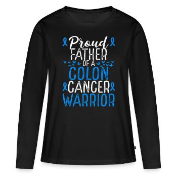 Colon Cancer Awareness Movement Dad Ribbon Father - Frauen Premium Bio Langarmshirt - Schwarz - Vorne - Julia (174cm)