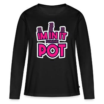 Poker Pot - Women's Premium Organic Long Sleeve Shirt - black - Front - Julia (174cm)