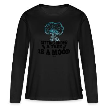 Thérapie de relaxation Botany Forest - T-shirt manches longues Premium bio Femme - noir - Devant - Julia (174cm)