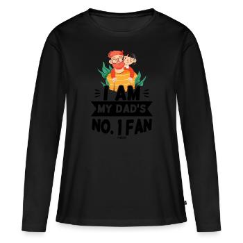 Dad is the best man of the year - Women's Premium Organic Long Sleeve Shirt - black - Front - Julia (174cm)
