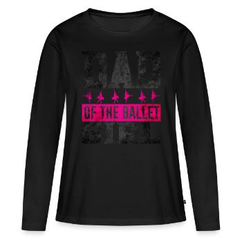 Père danseur de ballet - T-shirt manches longues Premium bio Femme - noir - Devant - Julia (174cm)