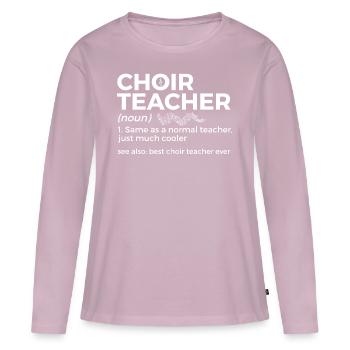 Musiciens de chœur - T-shirt manches longues Premium bio Femme - rose poudré - Devant - Julia (174cm)