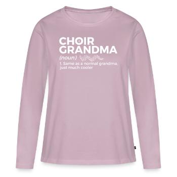 Musiciens de chœur - T-shirt manches longues Premium bio Femme - rose poudré - Devant - Julia (174cm)
